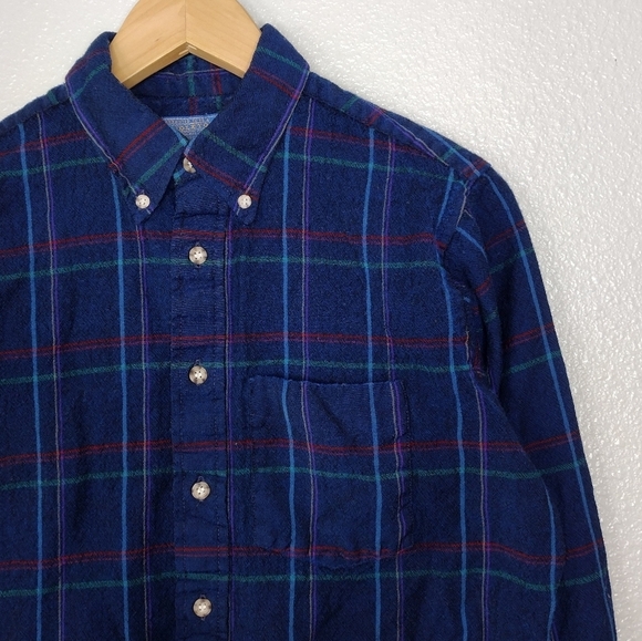 Pendleton 100% Virgin Wool Flannel Plaid Button Down Shirt Size Large - Picture 5 of 12